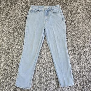 Pacsun Mom Jeans Womens 28 Light Wash Blue High Rise Tapered Leg Denim